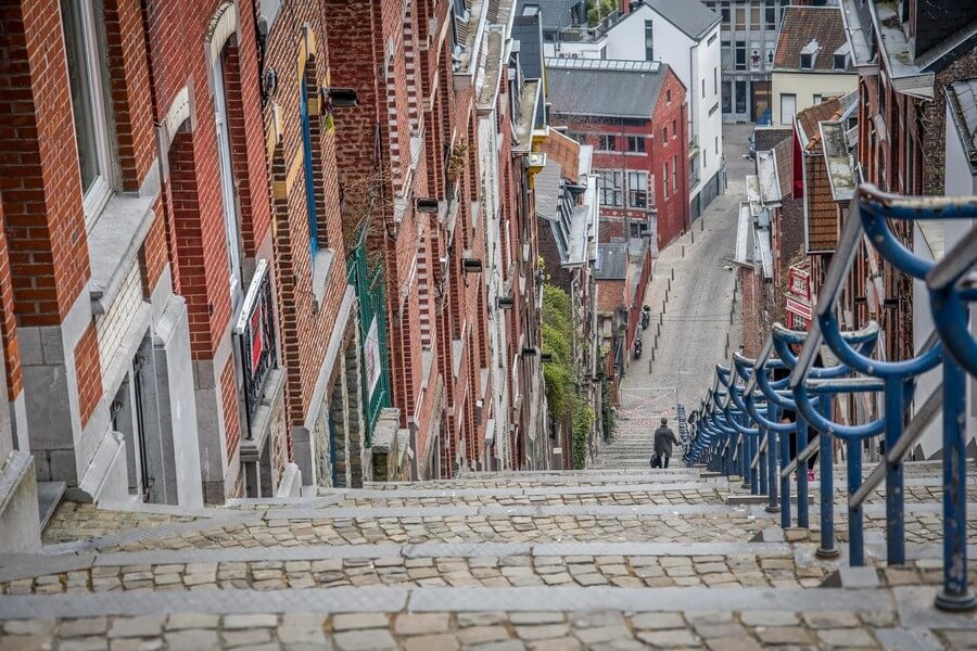 Фото: Лестница Бюрен (Montagne de Bueren), Льеж