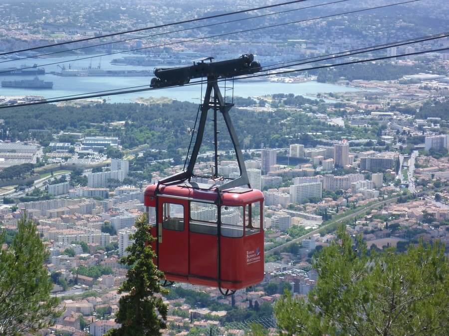 Фото: Канатная дорога на гору Фарон, Тулон